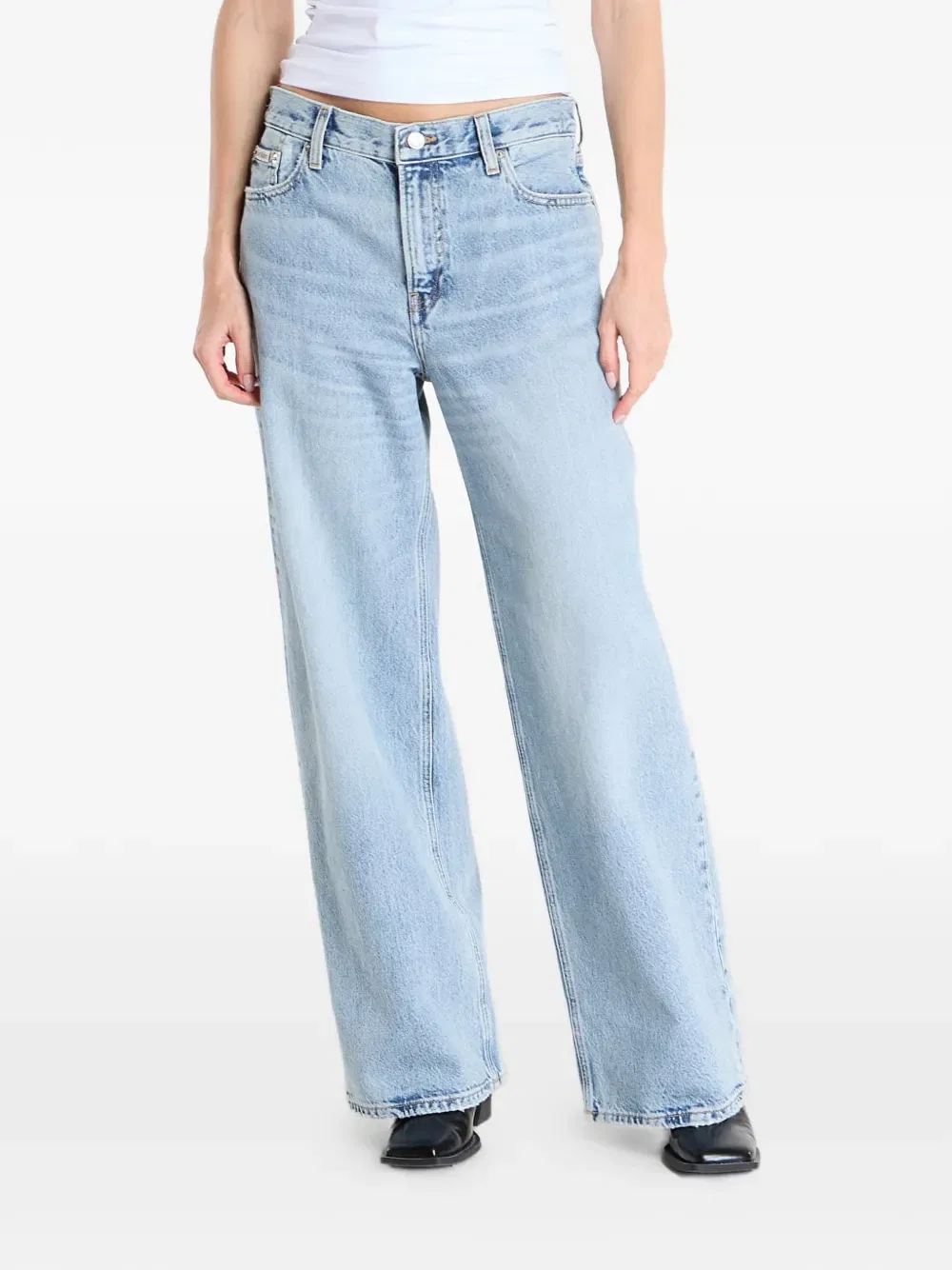 Джинсы с широкими штанинами Calvin Klein, синий