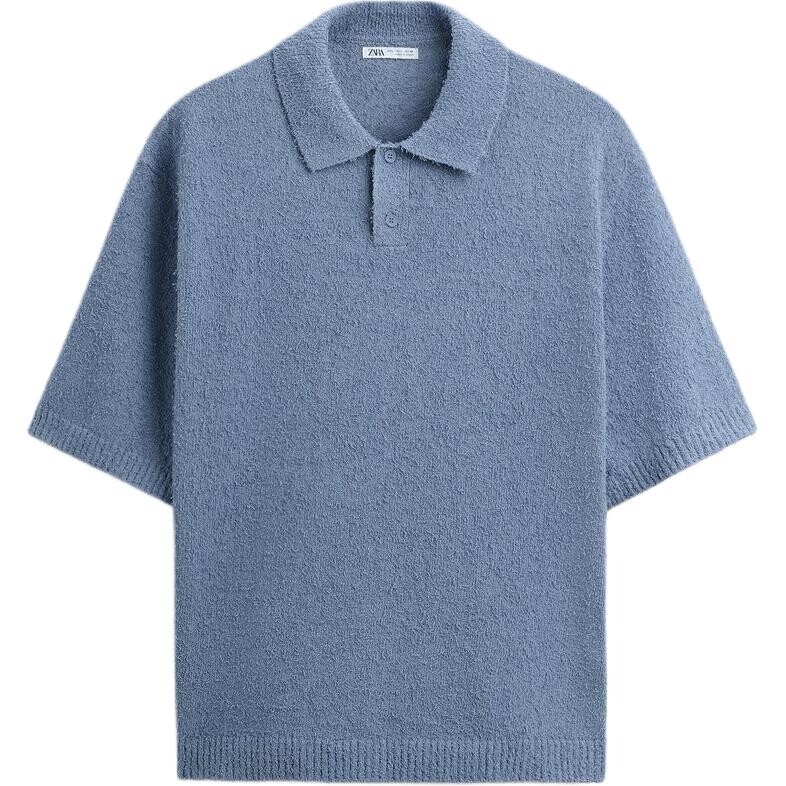 

Рубашка поло мужская небесно-голубая Zara, голубой