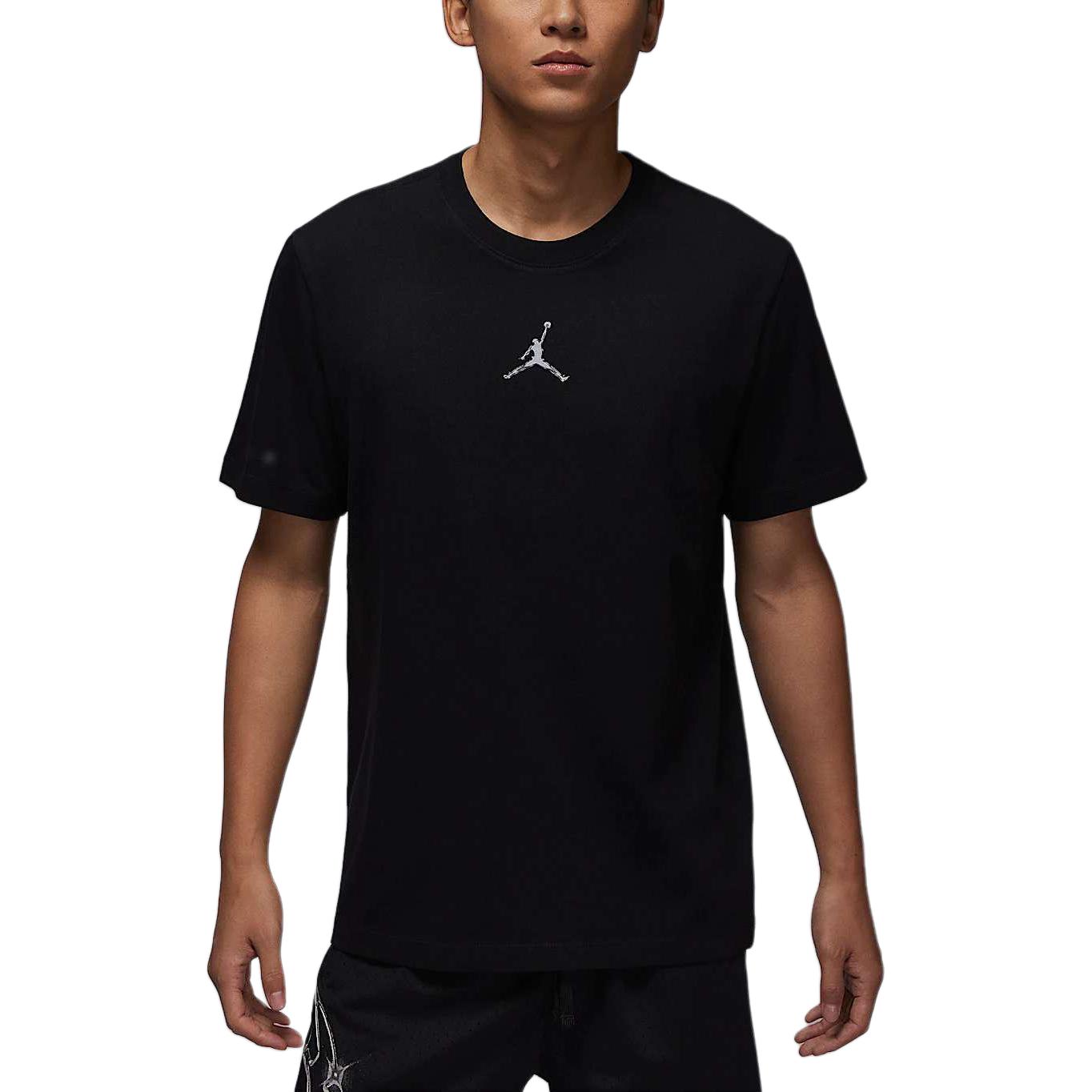 

Спортивная мужская футболка Dri FIT Jordan, черно-белый, Черный, Спортивная мужская футболка Dri FIT Jordan, черно-белый