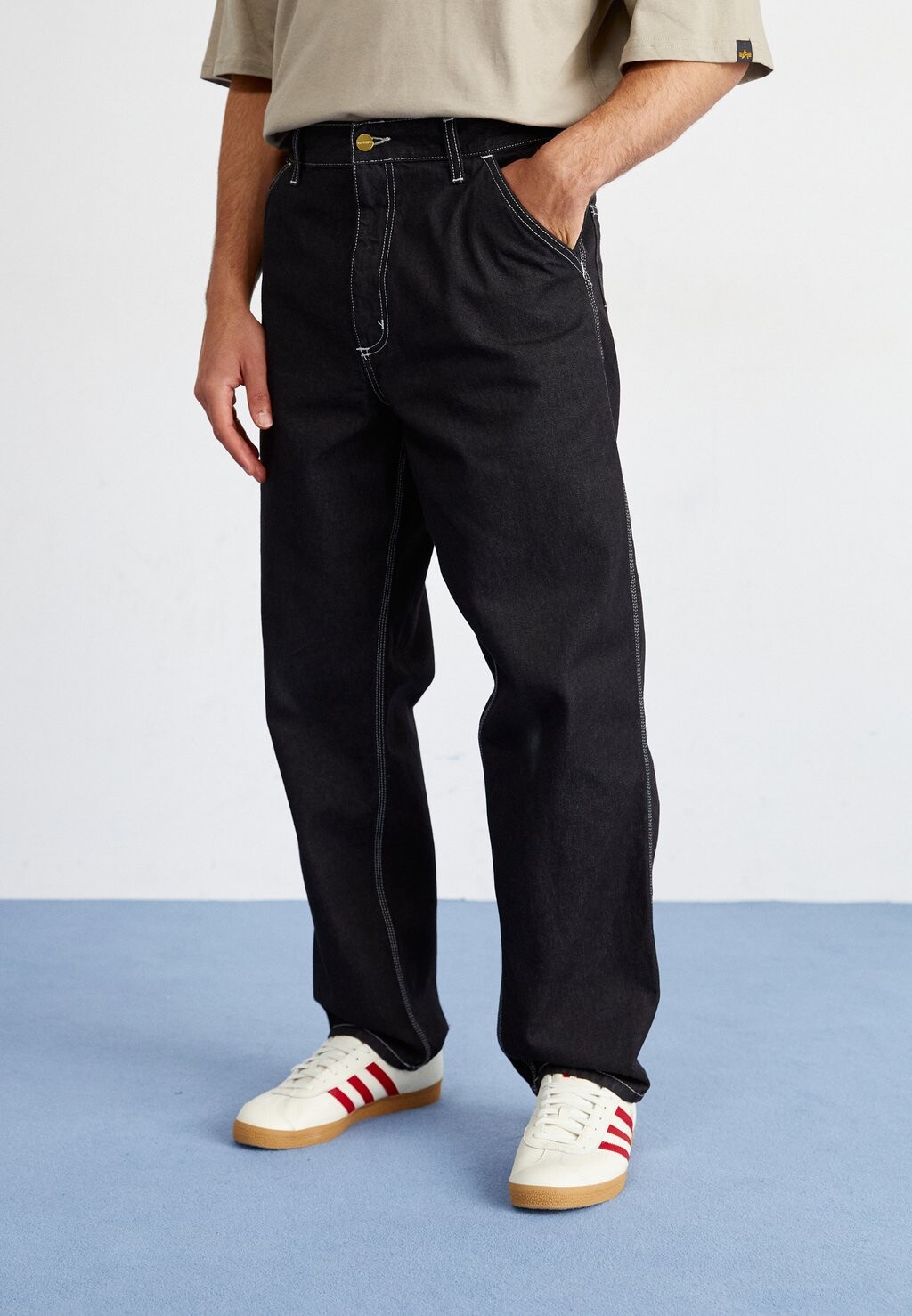 

Джинсы свободного кроя SIMPLE PANT Carhartt WIP, цвет black one wash