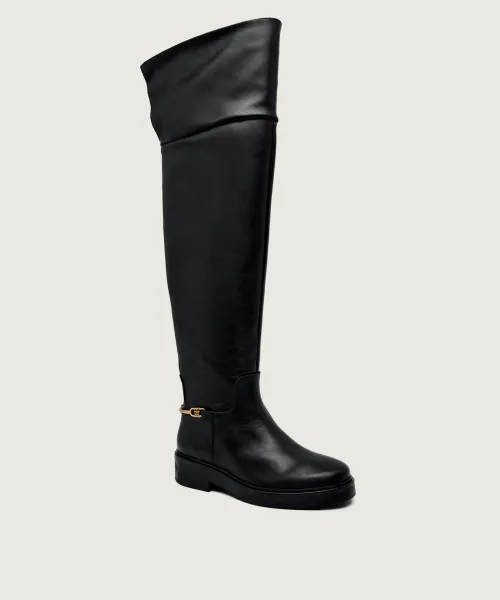 Кожаные сапоги для верховой езды Tommy Hilfiger, черный