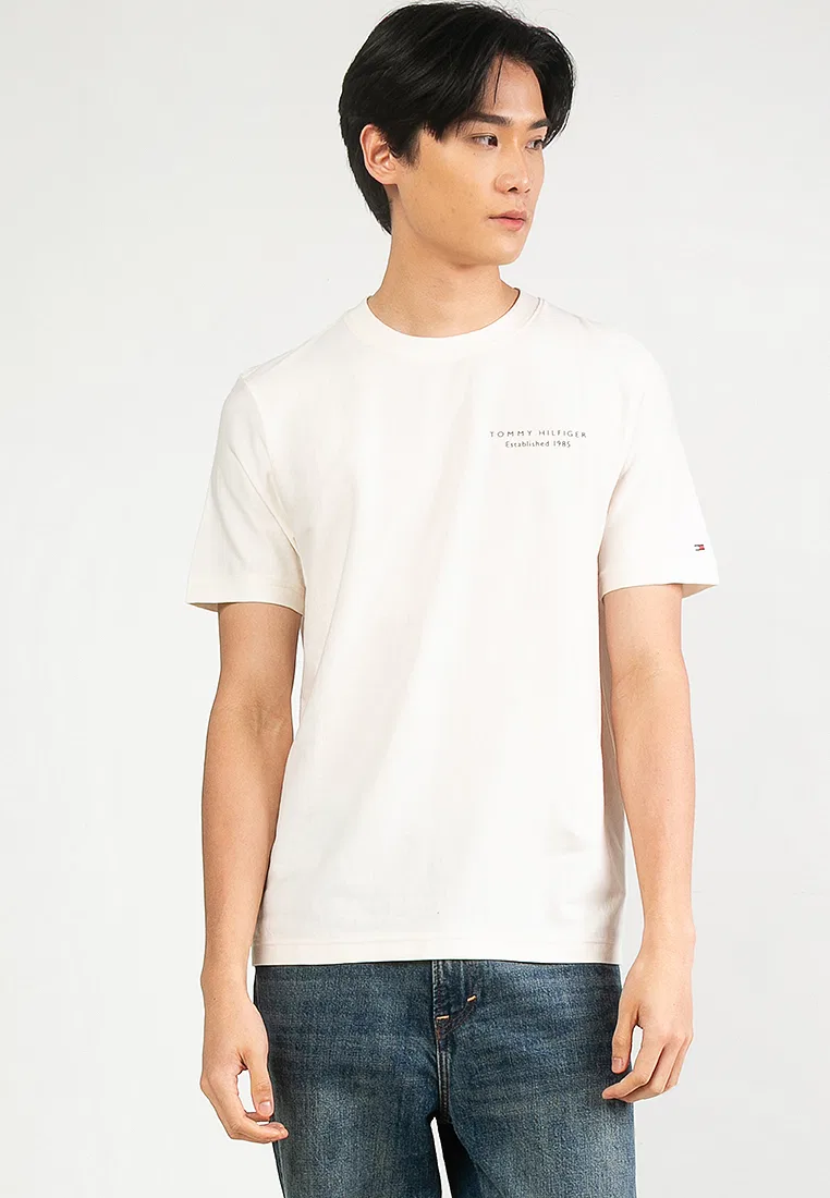 Футболка с принтом на спине, Tommy Mainline Tommy Hilfiger, слоновая кость