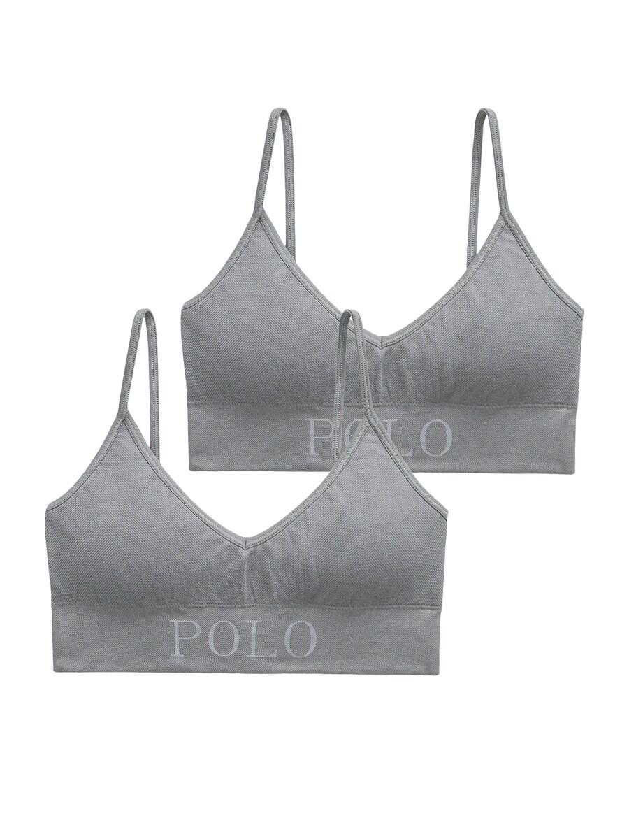 

Бюстгальтер-бралетт Polo Ralph Lauren Ribbed Seamless, серый