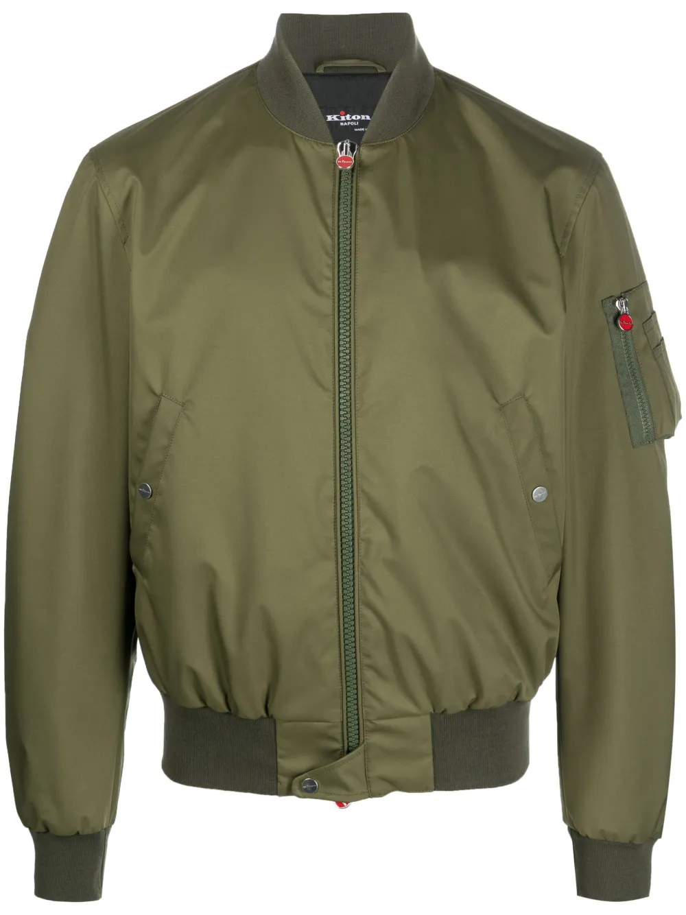 

Бомбер на молнии Kiton, зеленый