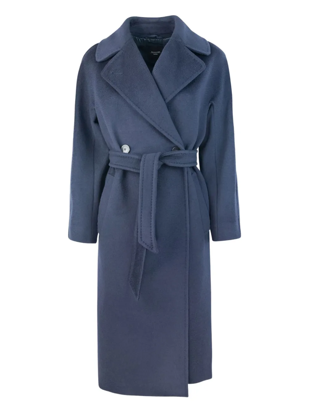 

Двубортное пальто из вирджинской шерсти Weekend Max Mara, синий