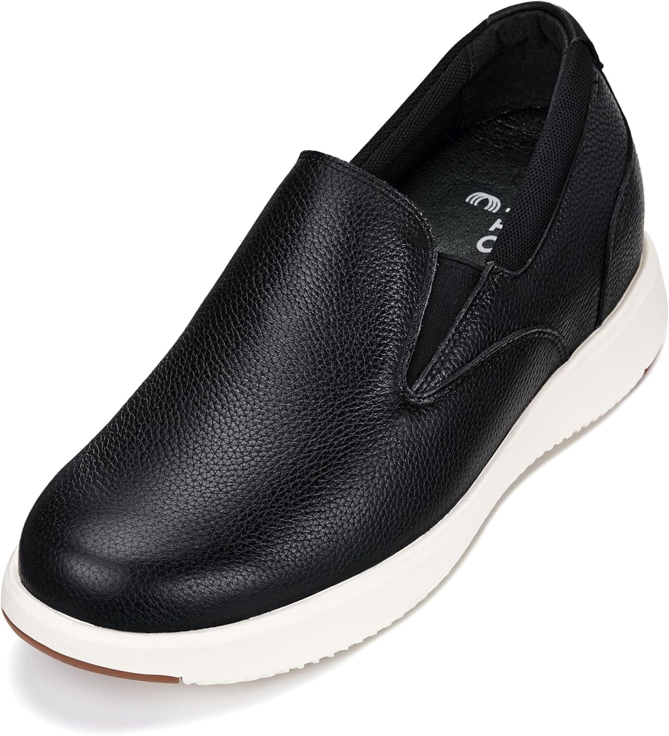 

Мужские невидимые лаферы CALTO с эффектом увеличения роста - черные онксы, легкие повседневные слипоны - на 7 см выше - J1420 - размер 7 D(M) US