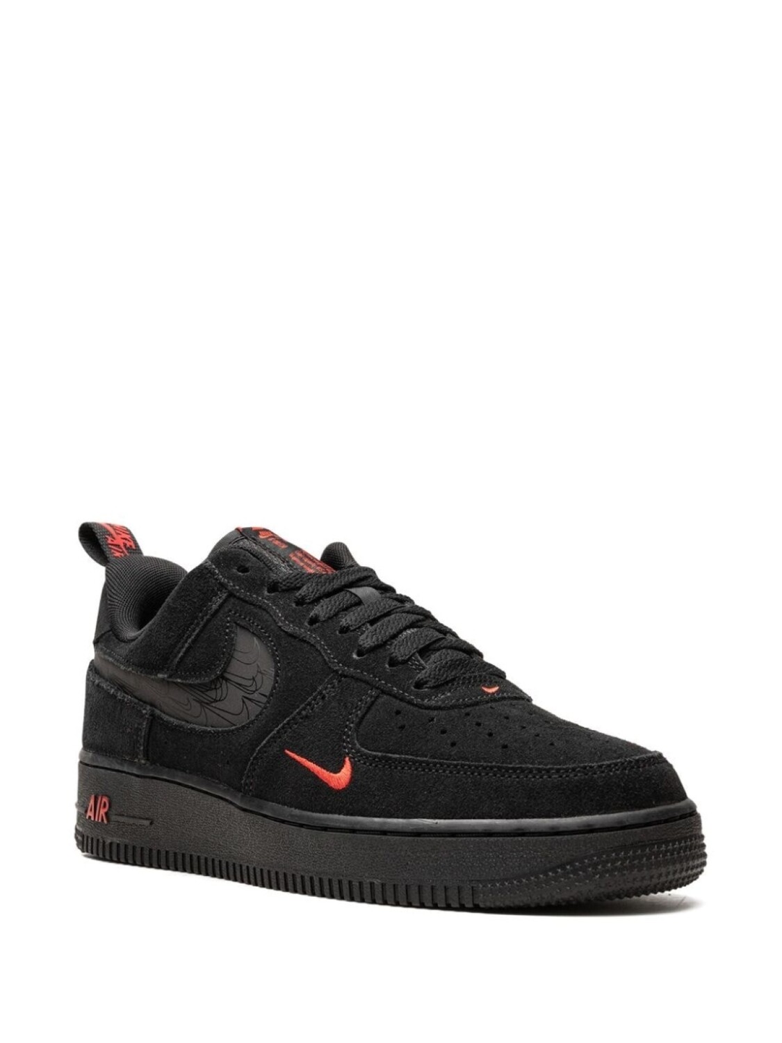 Nike кроссовки Air Force 1 Low Multi Swoosh Black/Crimson, черный — фото 2