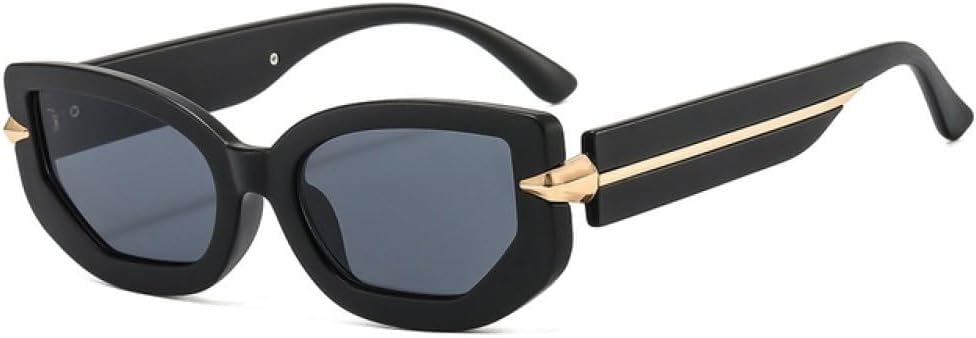 

Маленькие прямоугольные солнцезащитные очки для мужчин и женщин, очки «кошачий глаз», дорожные солнцезащитные очки, винтажные ретро, ​​защита от ультрафиолета UV400 MTZJH, Black