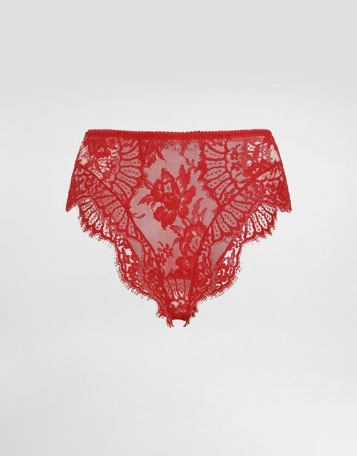 Кружевные трусы с завышенной талией Dolce & Gabbana, красный