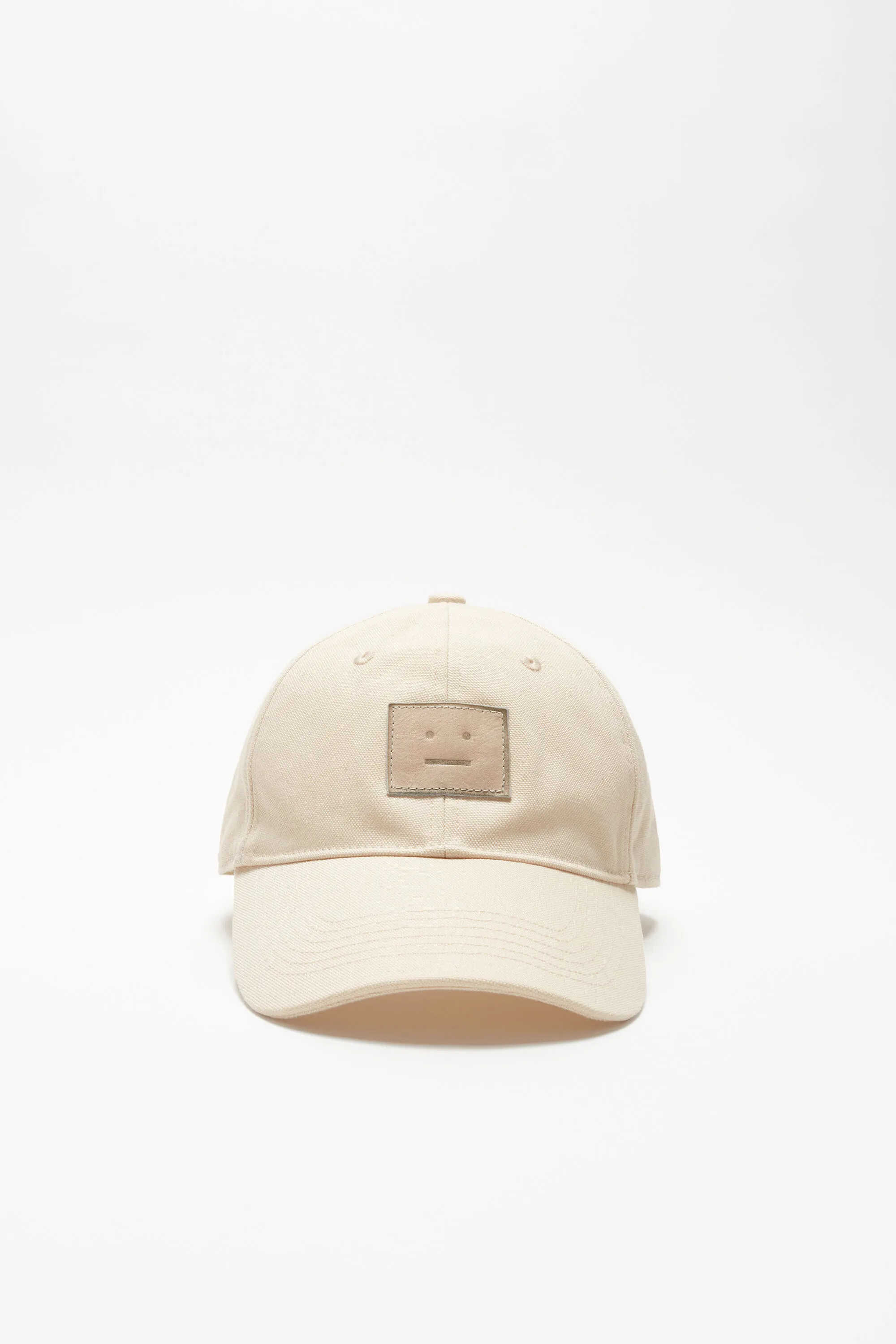 

Кожаная шапочка с нашивкой для лица Acne Studios, Oatmeal melange