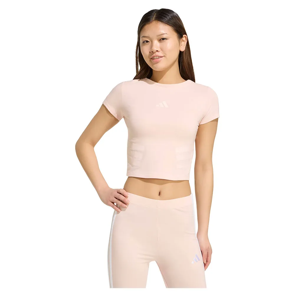 

Детская футболка с коротким рукавом adidas Future Icons Three Stripes, розовый