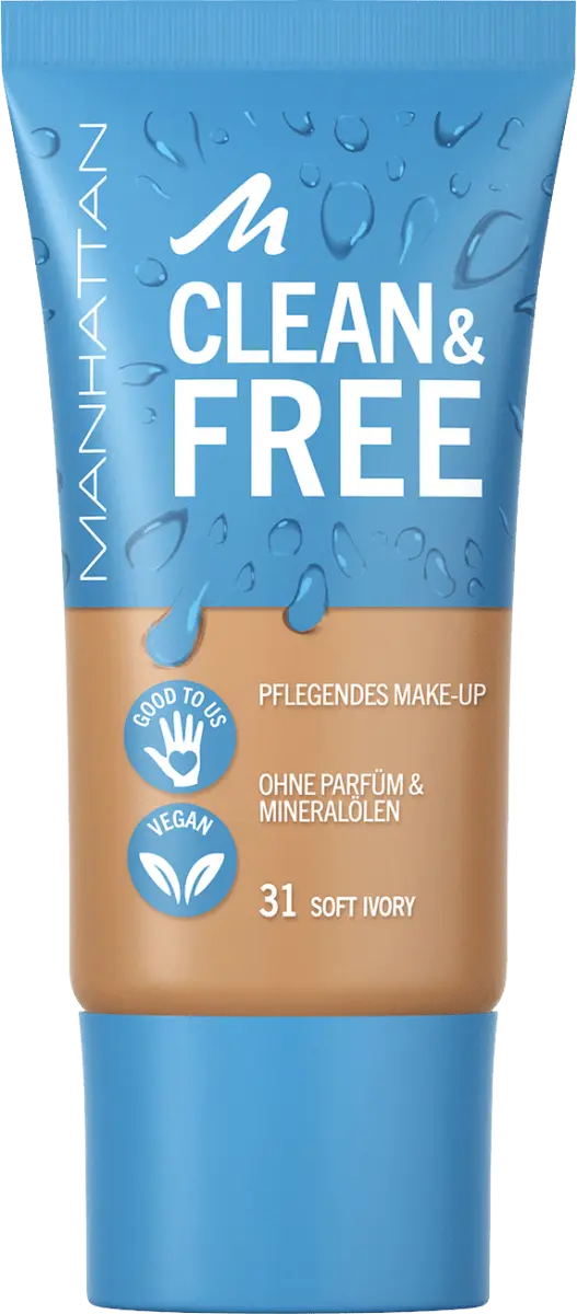 

Фонд Clean Free Skin Tint Soft Ivory 31 30мл MANHATTAN Cosmetics