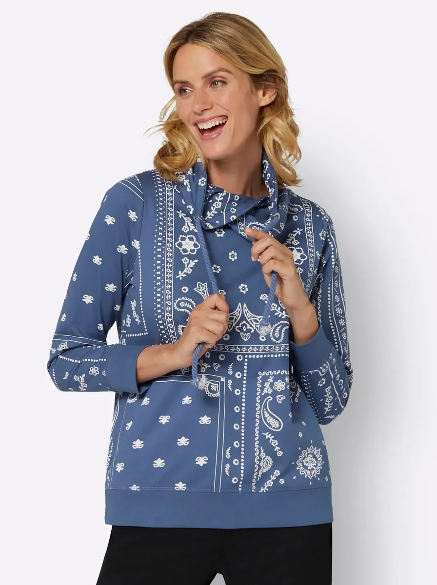 

Толстовка "Вдохновение" Inspirationen, цвет Jeansblau-Ecru-Bedruckt