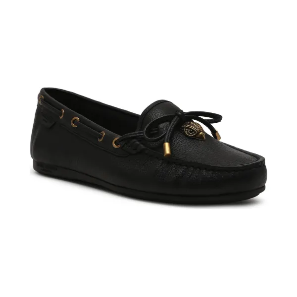 Кожаные мокасины с орлом Kurt Geiger, черный
