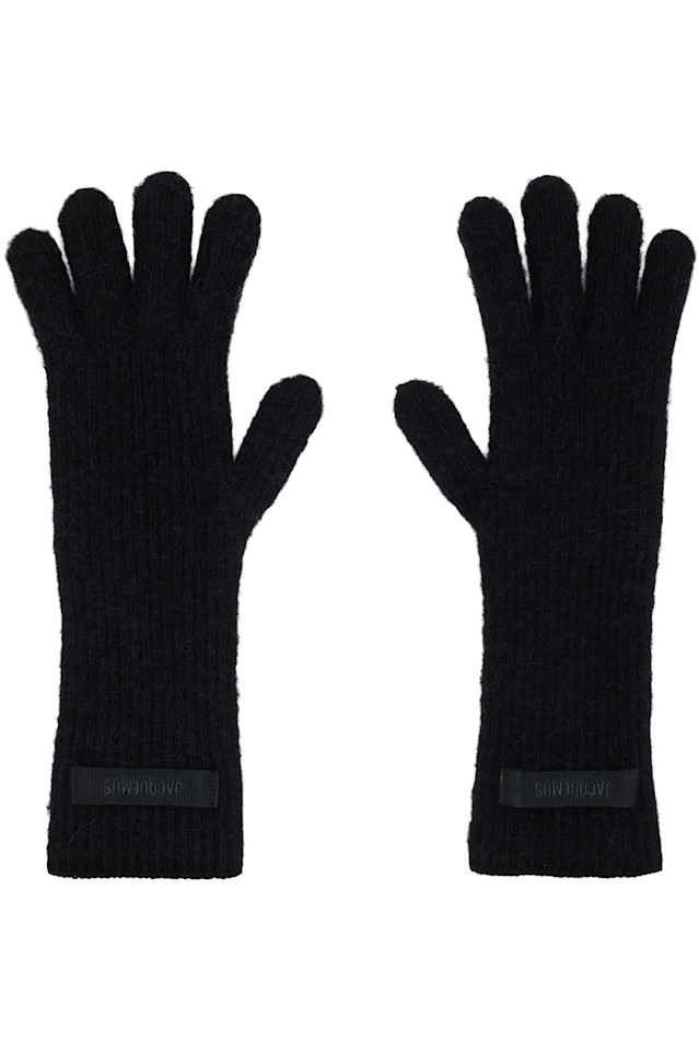 

Перчатки из грубой зернистой ткани Jacquemus, черный