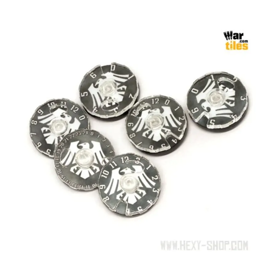 

Маленькие циферблаты Warhammer — Часы Ворона, War Tiles - Wound Dials