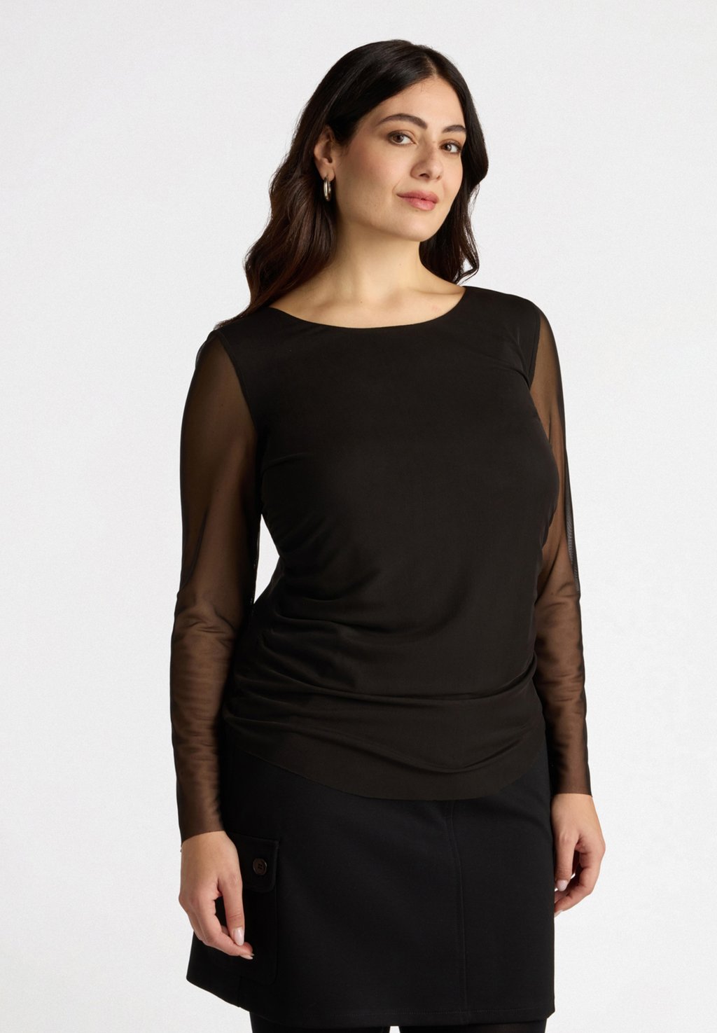 

Топ с длинными рукавами Blouse Fiorella Rubino, черный