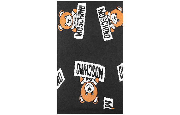 

MOSCHINO Шаль унисекс черная, Black