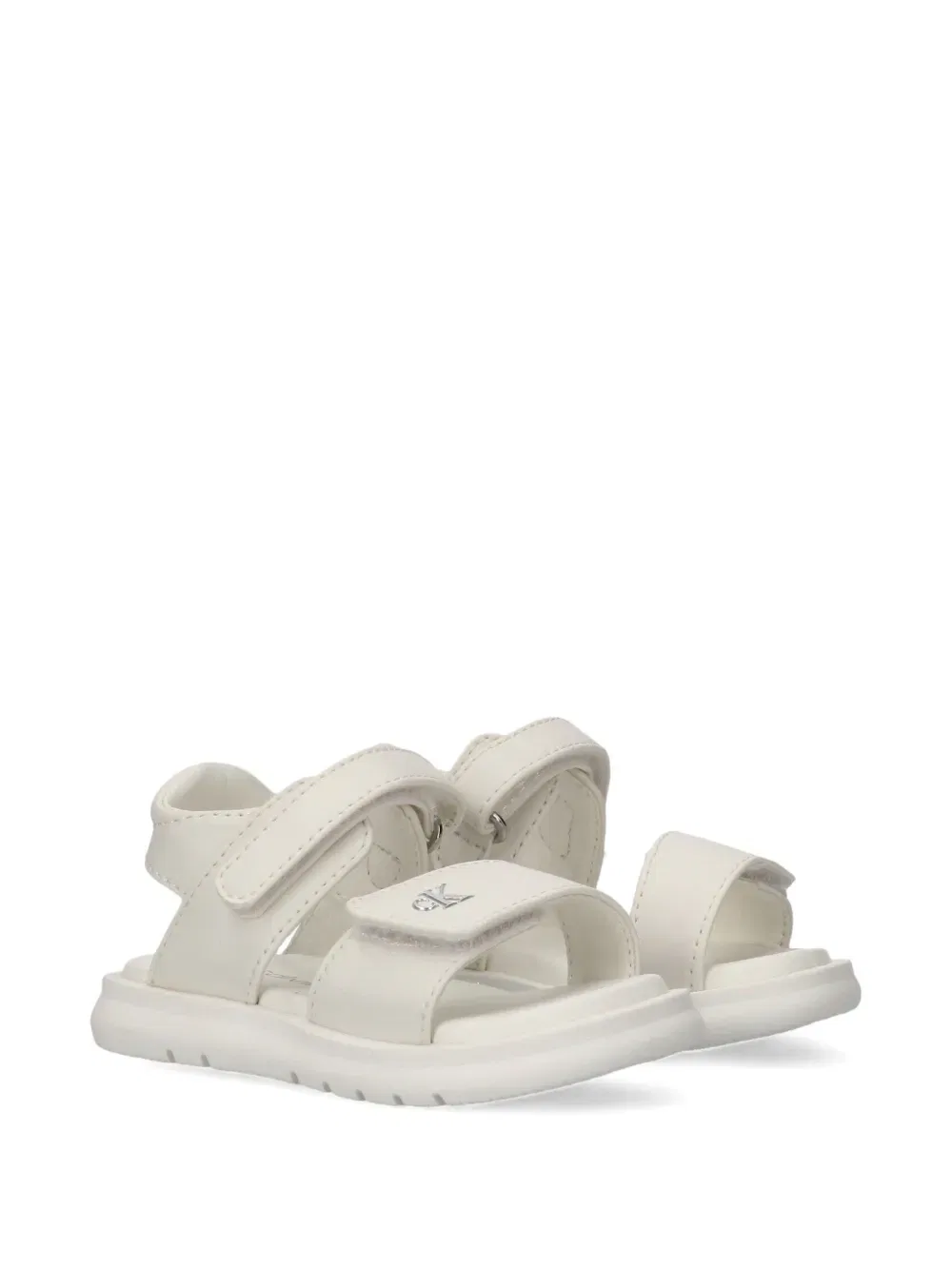 Сандалии с логотипом Calvin Klein Kids, белый