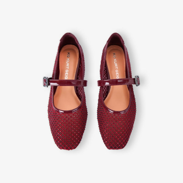 Туфли-лодочки Kg Kurt Geiger Nina с отделкой из страз, винный — фото 2