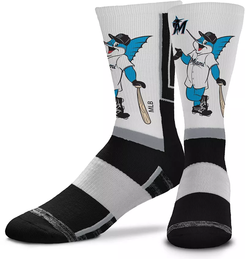 

Носки-талисманы Miami Marlins для босых ног For Bare Feet