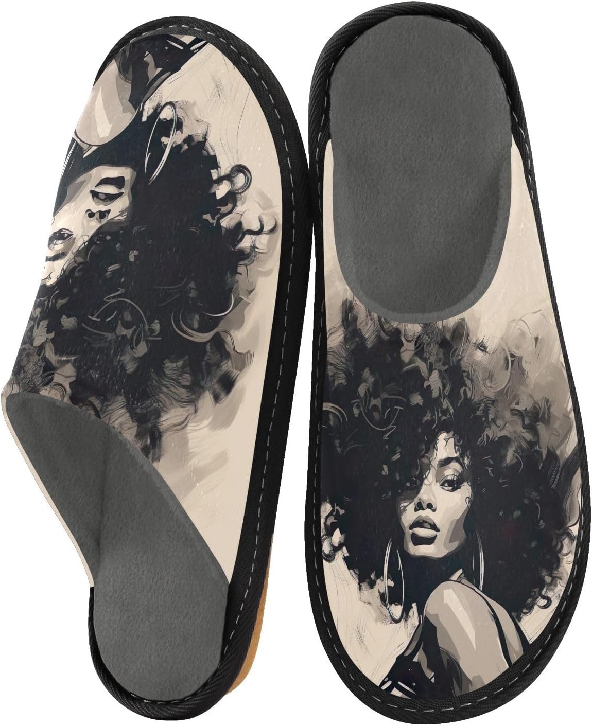 

Мягкие тапочки для женщин и мужчин, уютные шлепанцы с эффектом памяти, теплые домашние туфли для дома и улицы Chsin, American African Black Girl 21216877