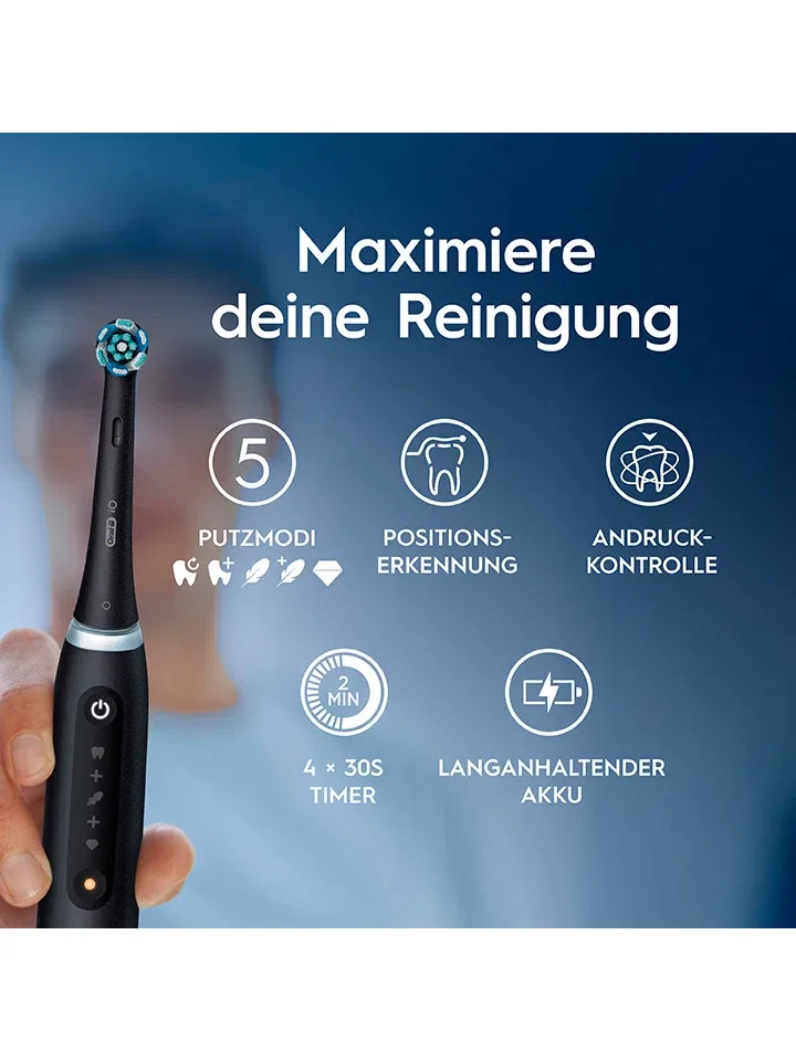 Электрическая зубная щетка iO Series 5 Oral-B черный — фото 4