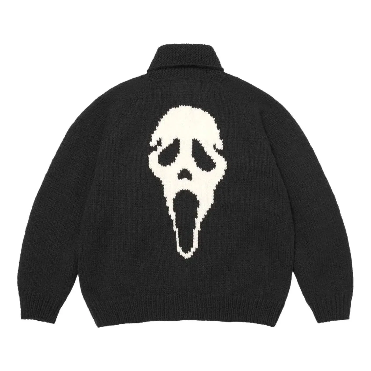 Свитер Supreme x Ghostface SS26 Cowichan, черный, SUP-SS26-208-BLK