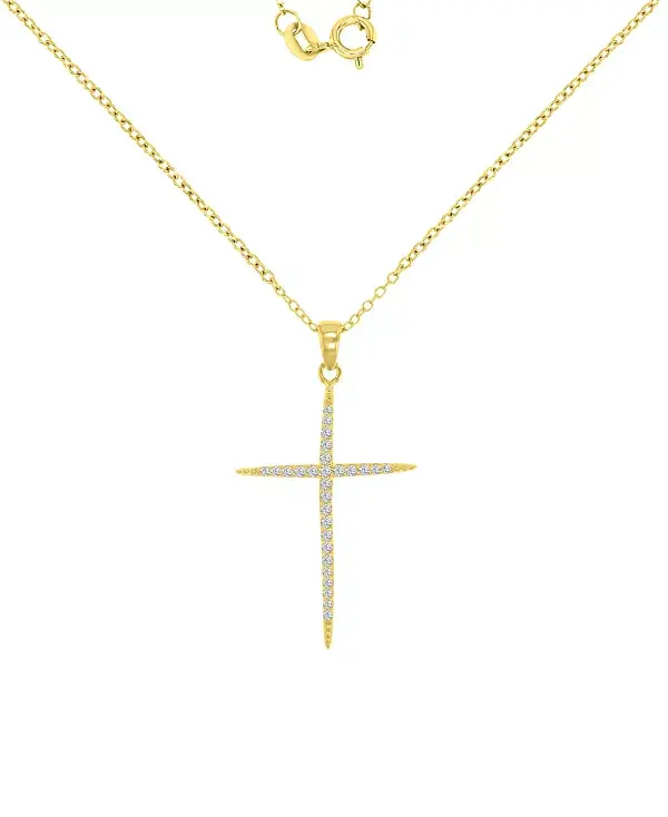 

Ожерелье с кубическим цирконием (0,303 карата) из 14-каратного желтого золота на стерлинговом серебре Macy'S, gold