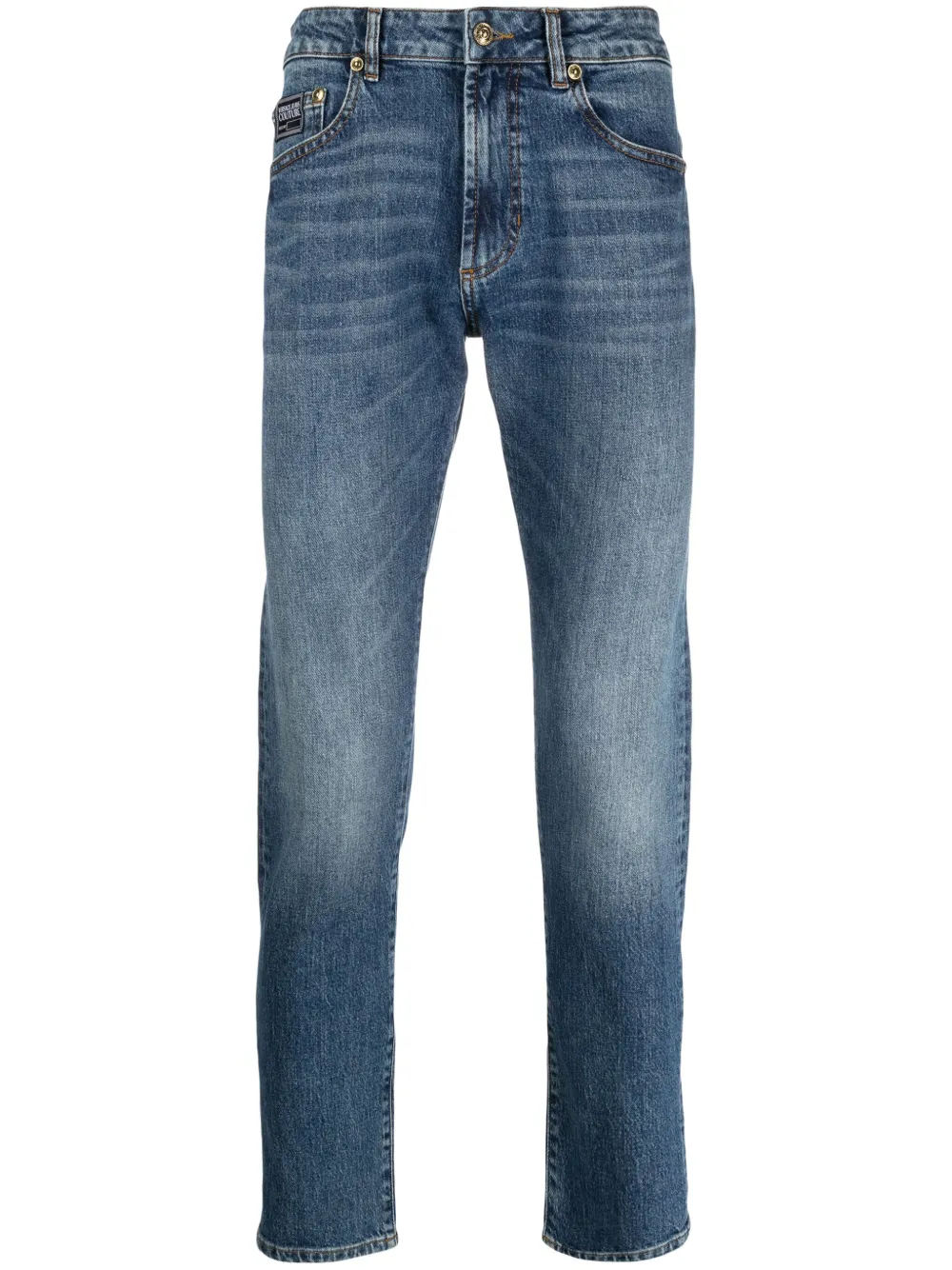 

Узкие джинсы с логотипом Versace Jeans Couture, синий