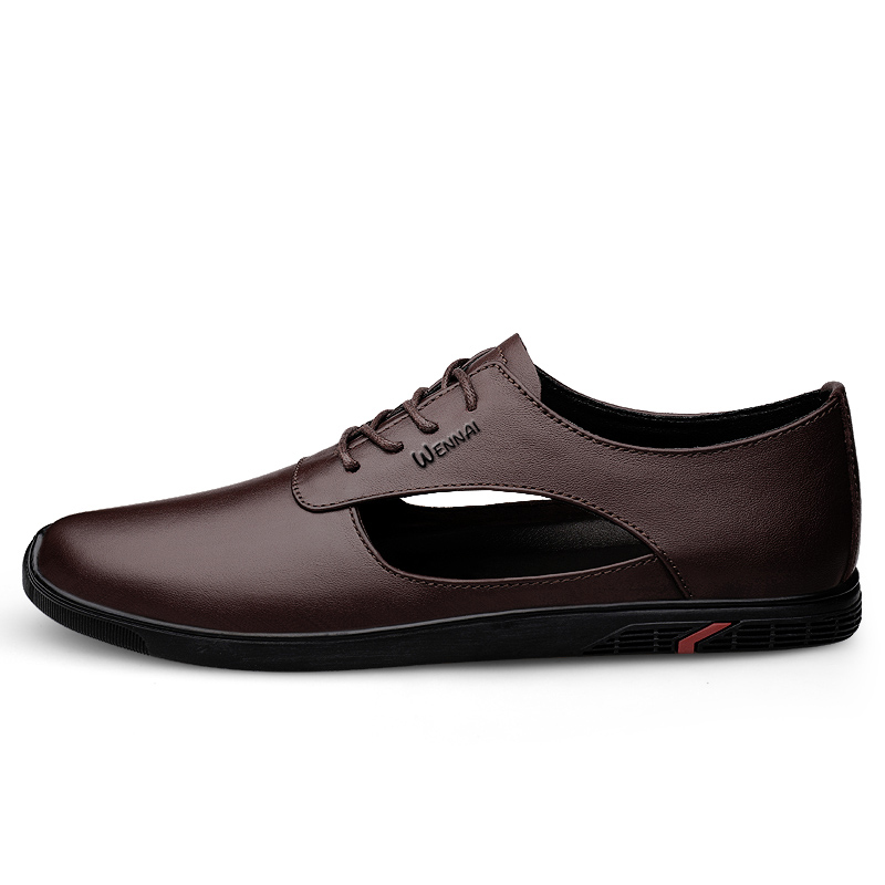 

Туфли Men"s Casual Men Low-Top Dark Brown Wen Nai