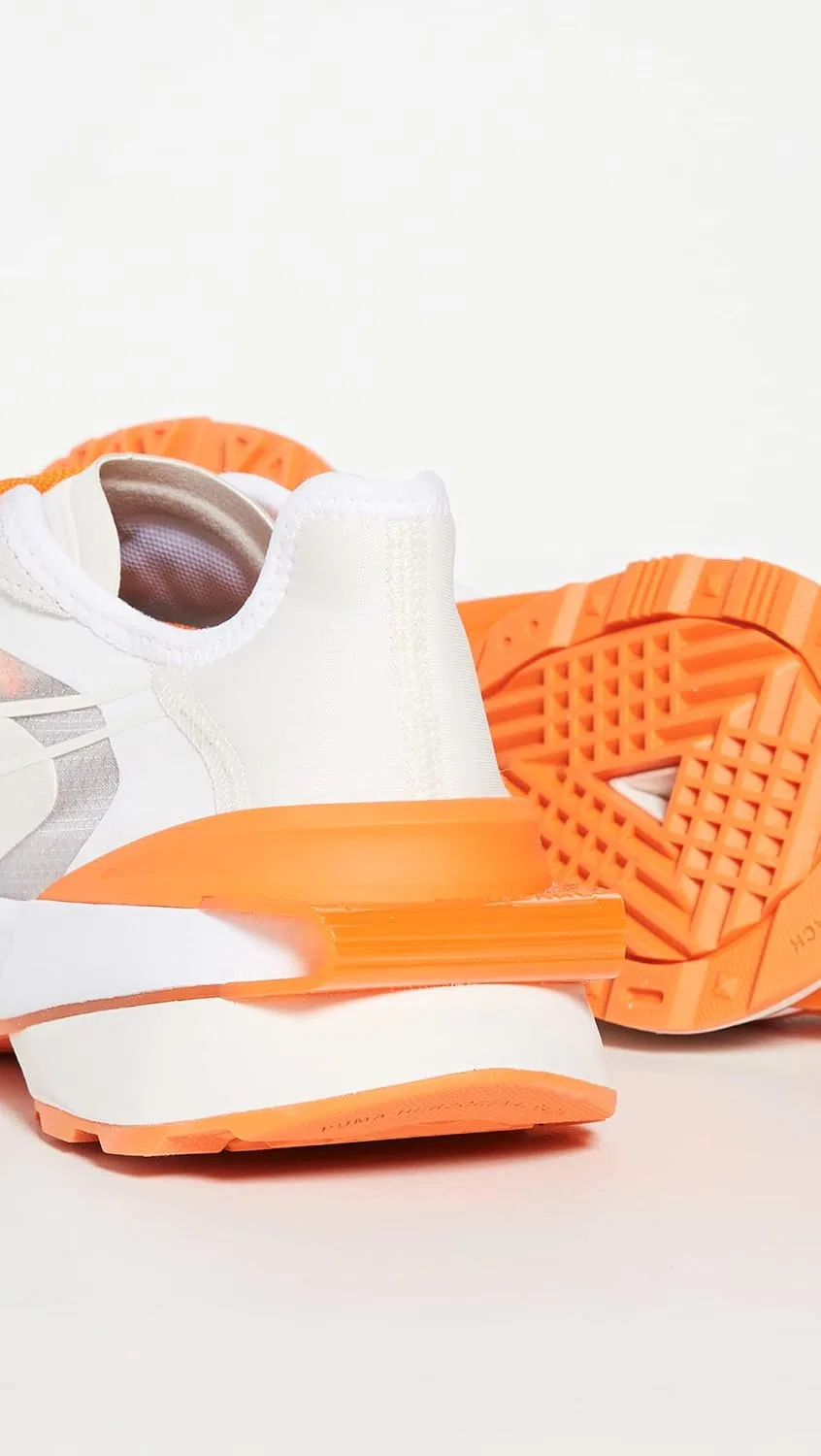 Кроссовки теннисные PUMA, белый/оранжевый — фото 2