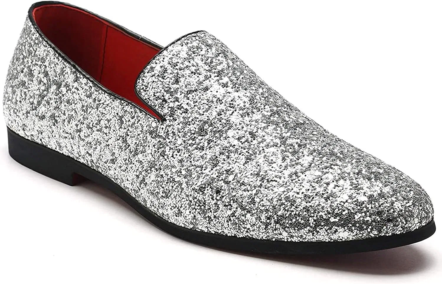 Лоферы с блестками, Silver Haza Pairs
