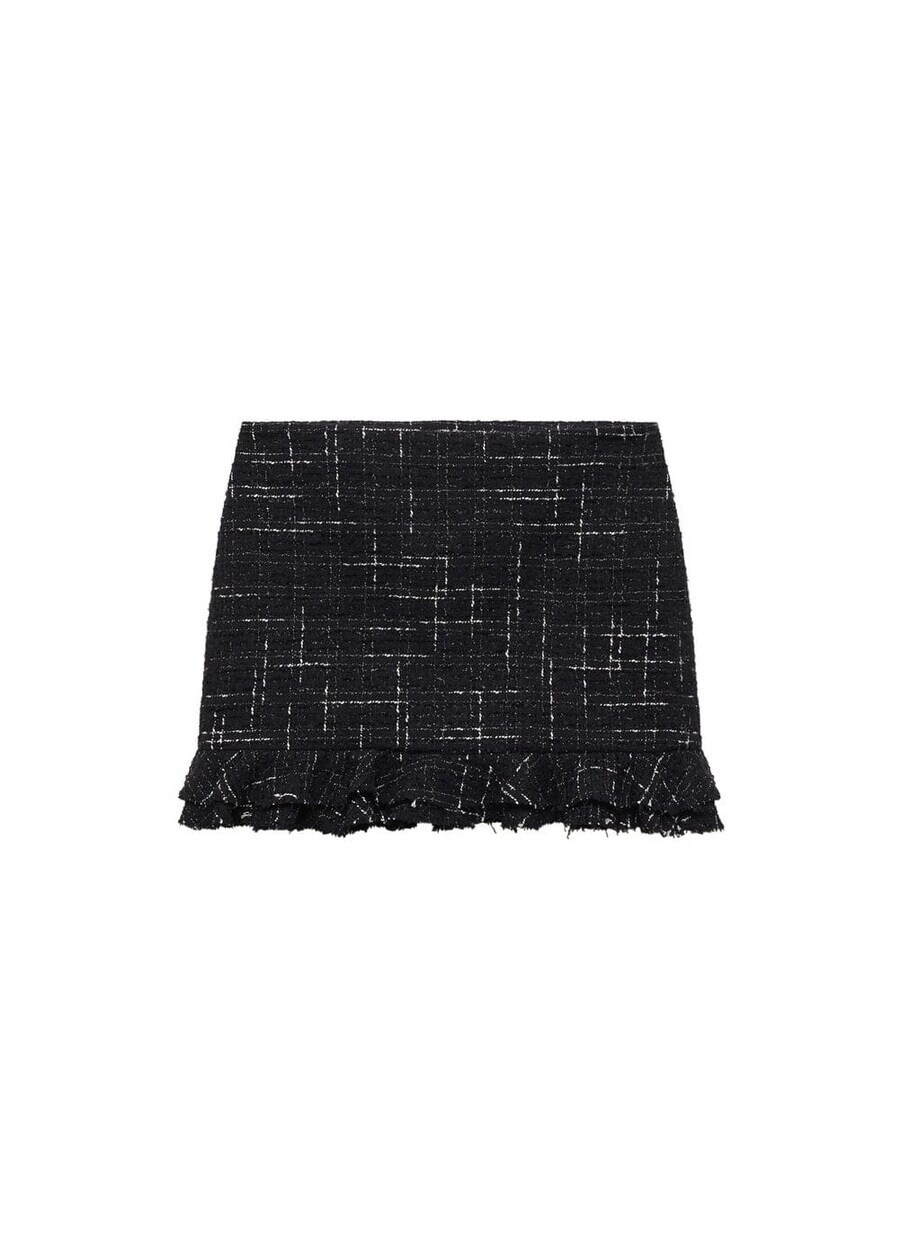 

Юбка мини MANGO Skirt Dupla, черный
