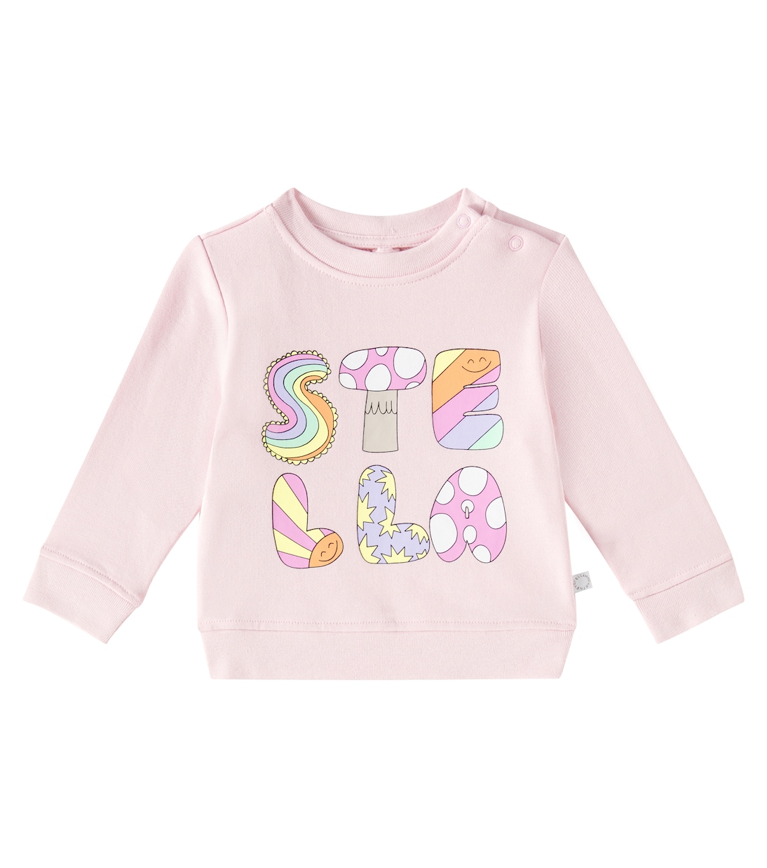 

Детская хлопковая трикотажная толстовка Stella McCartney Kids, розовый