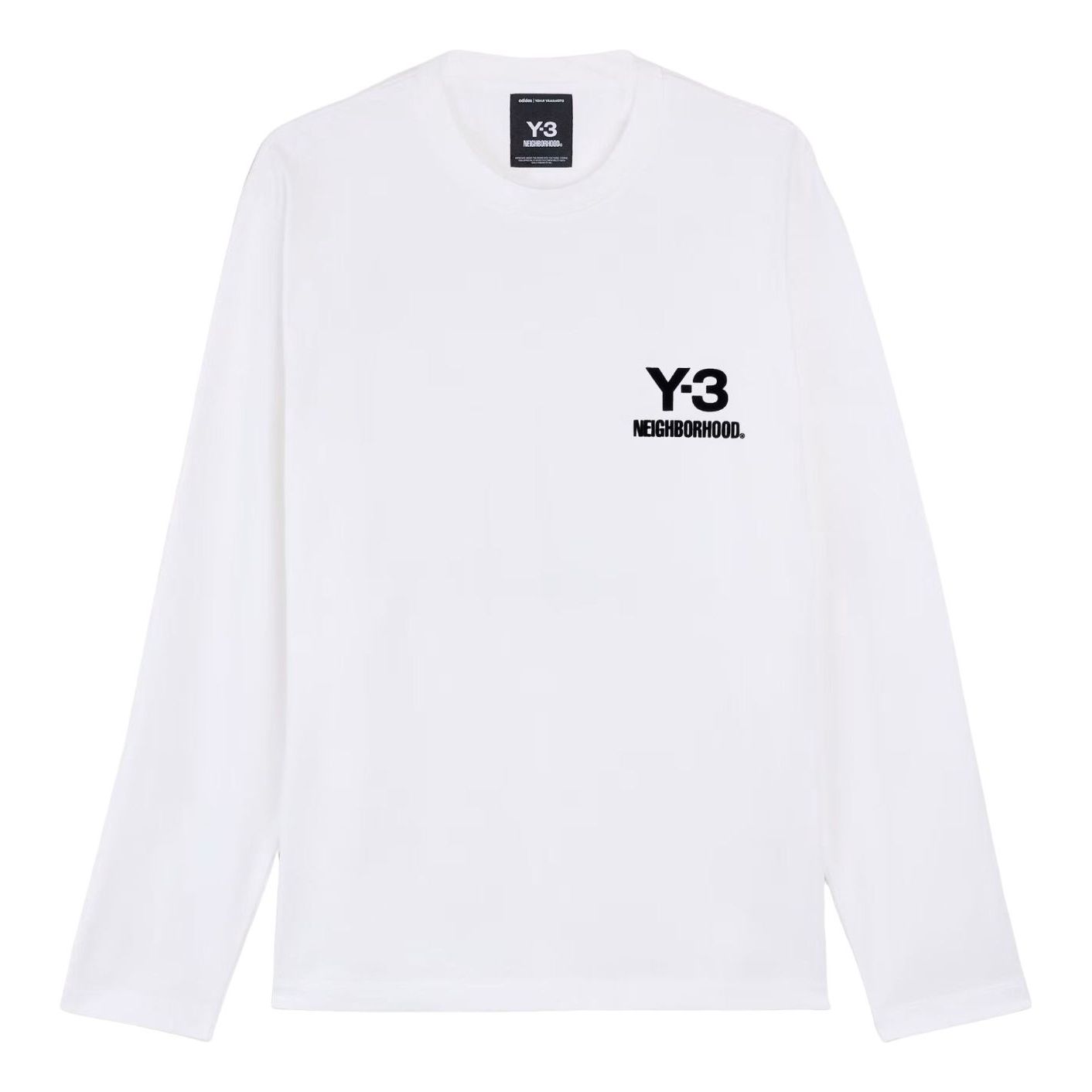 

Футболка Adidas Y-3 NBHD Logo LS 'Core White'