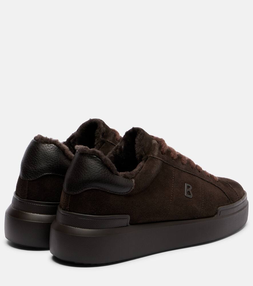 Голливуд 32 кеды из замши с овчиной Bogner, Dark Brown — фото 2