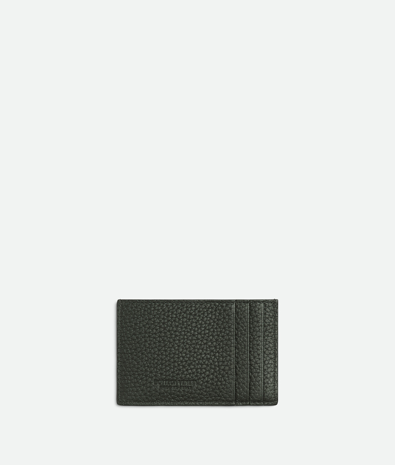 Intrecciato credit card case BOTTEGA VENETA, темно-зеленый — фото 2