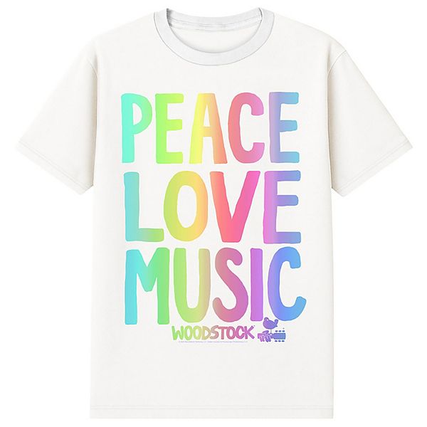 

Футболка с принтом Woodstock Peace Love Music Licensed Character