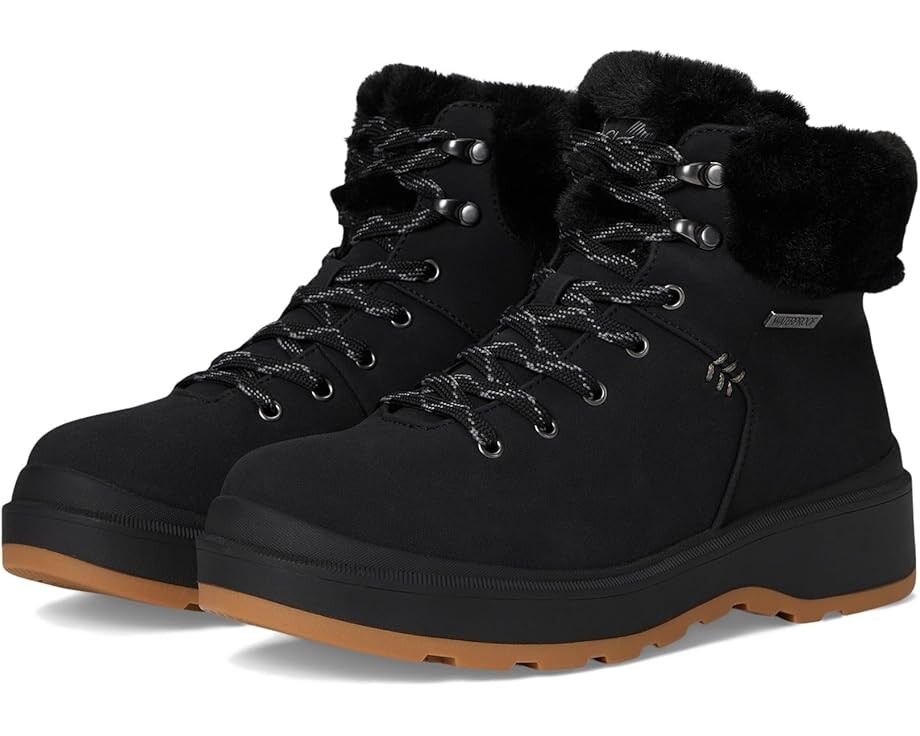 Ботинки женские SKECHERS Park City водонепроницаемые с искусственным мехом, черный