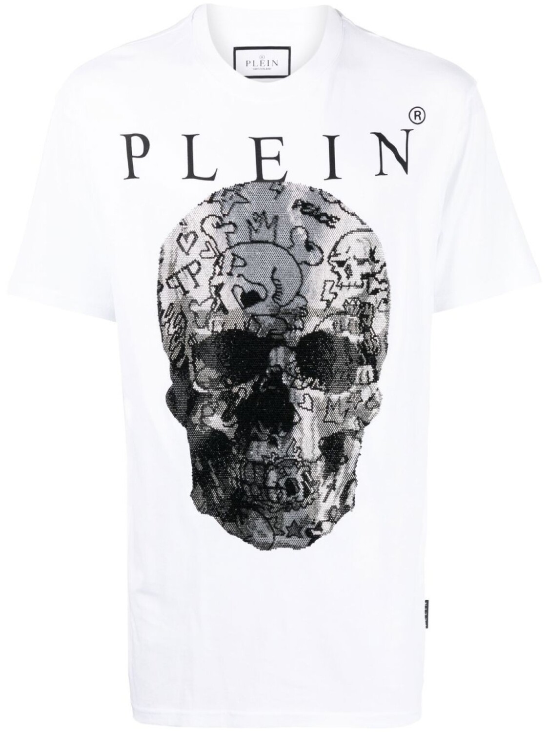 

Philipp Plein футболка с принтом Skull, белый