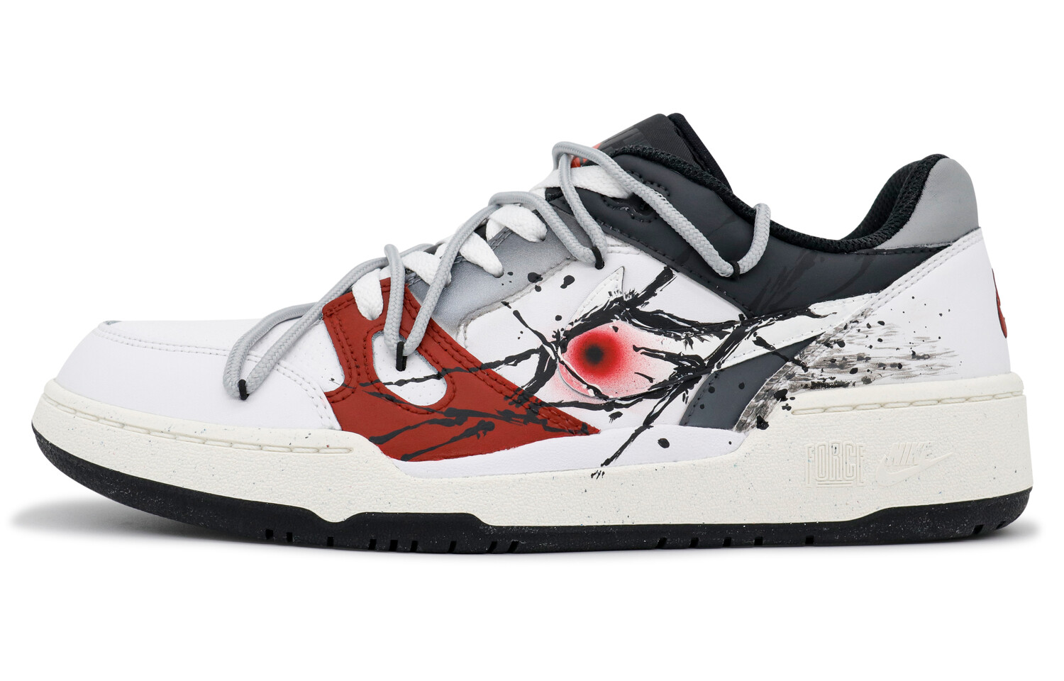

Кроссовки Nike Full Force Skateboarding Shoes Men Low-top White, красный