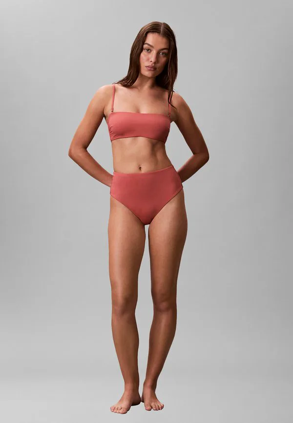 Плавки-Бикини с высокой талией Calvin Klein Swimwear, Dusty Cedar — фото 2