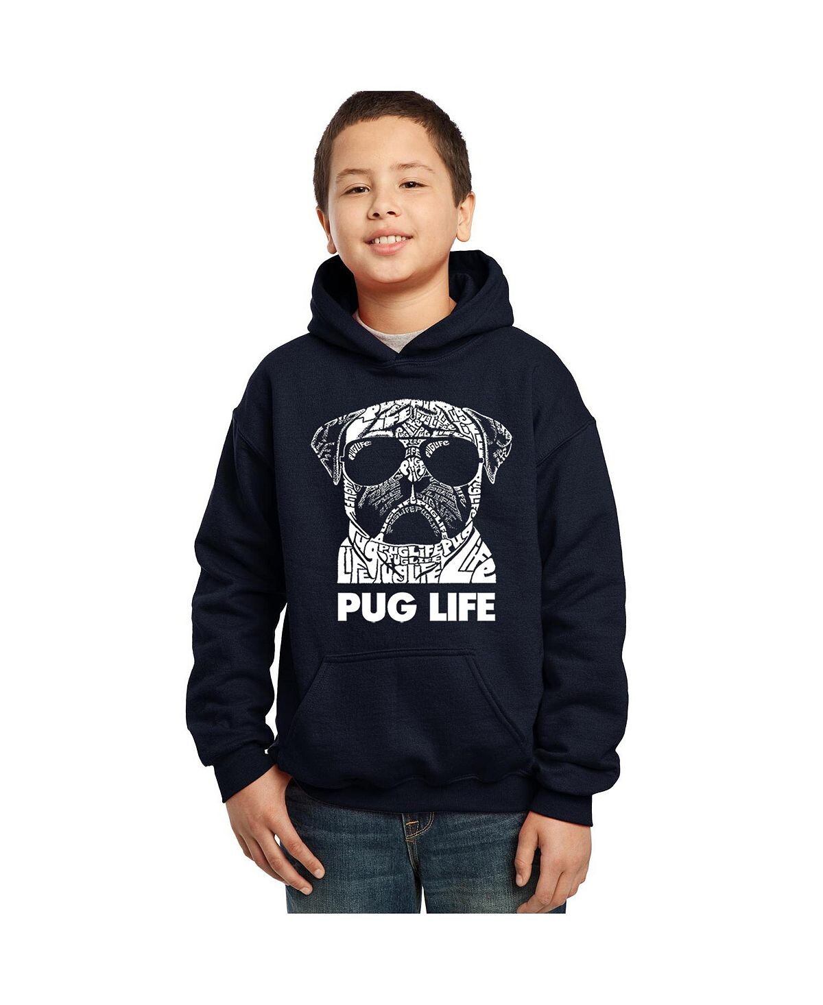 

Толстовка с капюшоном Big Boy's Word Art - Pug Life LA Pop Art