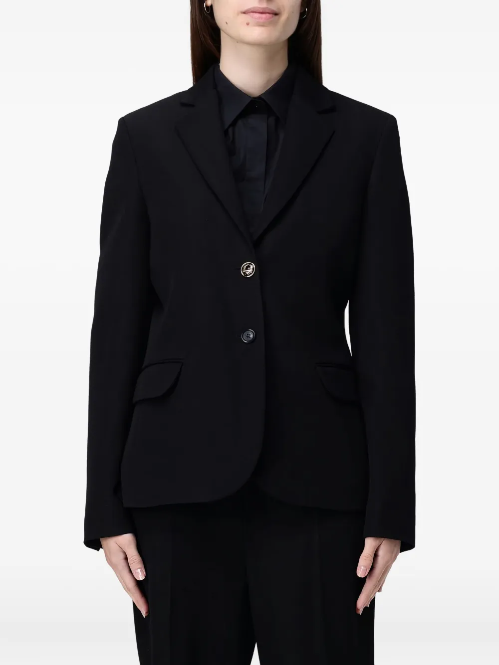 

Однобортный пиджак Moschino, черный