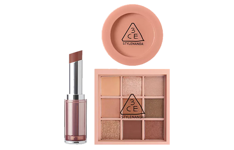 

Тюбик теней для век и румяна Soft Mist набор для макияжа легко растушевывается комплект из трех предметов для контуринга лица 3CE