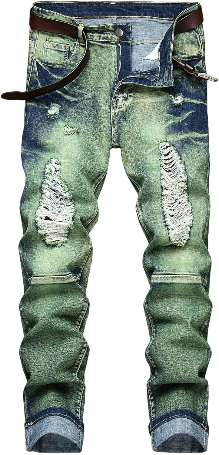 Джинсы скинни Classic Fashion, зеленые