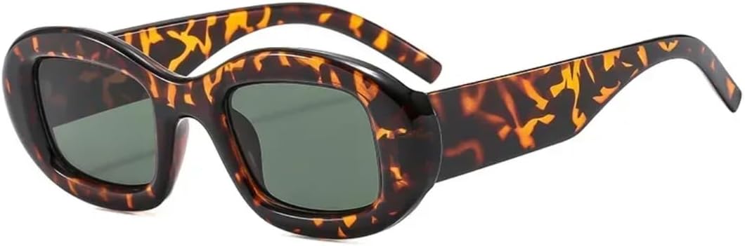 

Солнцезащитные очки с защитой UV400 | Овальные, конфетного цвета, прозрачные, градиентные, в стиле панк | для женщин и мужчин, для занятий спортом на открытом воздухе и вождения DSVIGF, Leopard Green