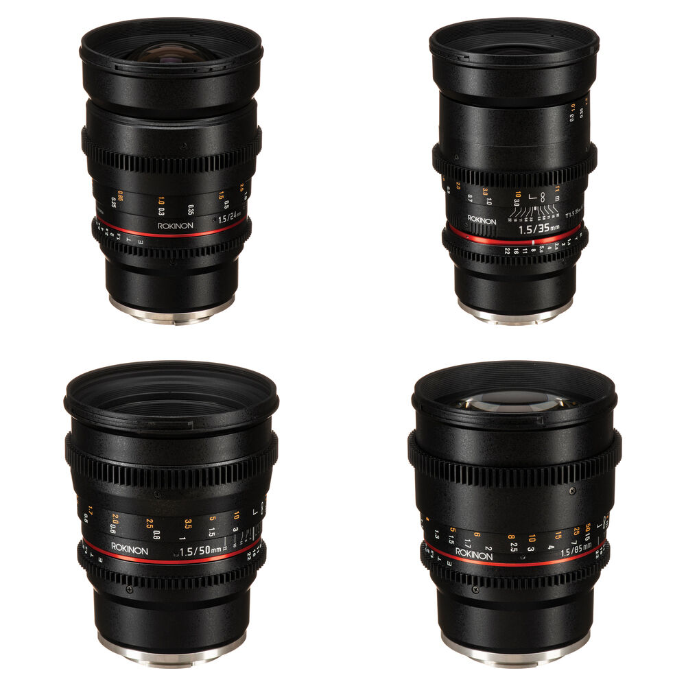 

Комплект объективов Rokinon 24, 35, 50, 85 мм T1.5 Cine DS для крепления Sony E-Mount