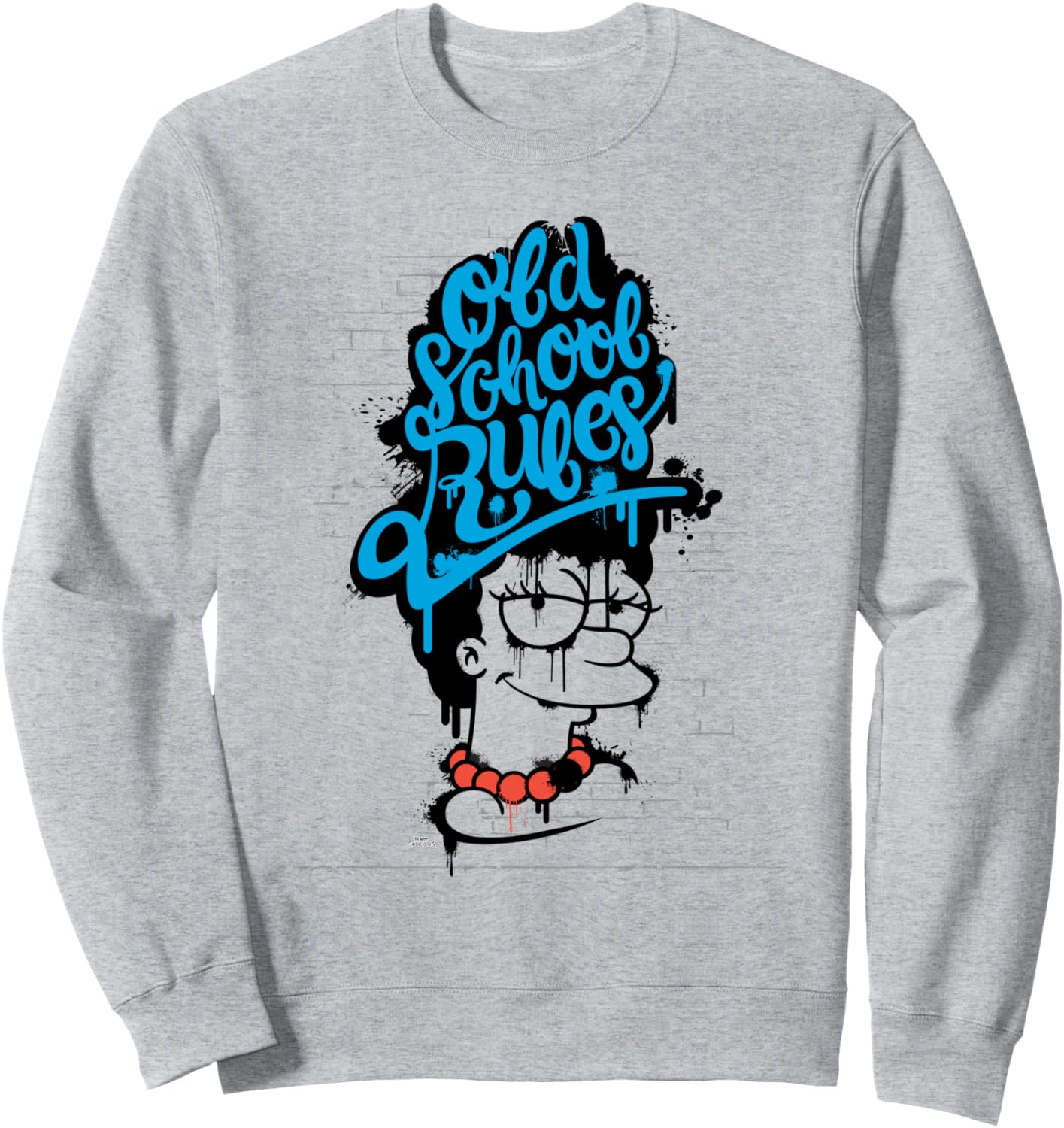 

Толстовка с граффити «Симпсоны» с изображением Мардж из сериала «Правила старой школы», серая The Simpsons